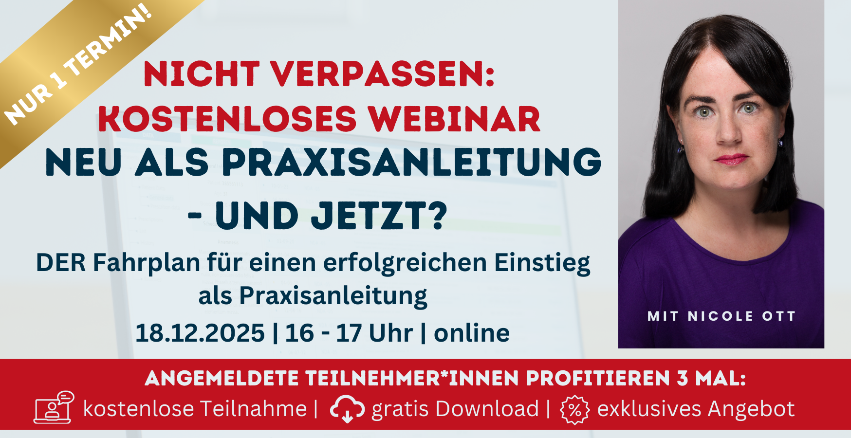 kostenloses Webinar "Neu als Praxisanleitung- und jetzt?"